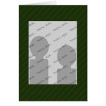 Dark Green Diagonal Striped Pattern. Greeting Cards