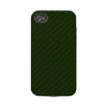 Dark Green Diagonal Striped Pattern. Iphone 4 Tough Cases
