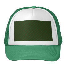 Dark Green Diagonal Striped Pattern. Mesh Hats