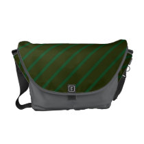 Dark Green Diagonal Striped Pattern. Commuter Bags