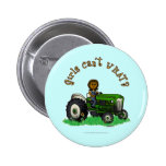 Dark Green Farmer Girl Pin