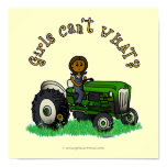 Dark Green Farmer Girl Posters