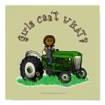 Dark Green Farmer Girl Print