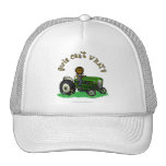 Dark Green Farmer Girl Trucker Hat
