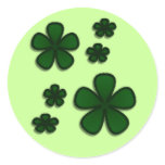 dark green flowers stickers