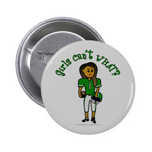 Dark Green Football Button