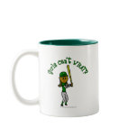 Dark Green Girls Baseball Coffee Mug