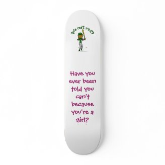 Dark Green Girls Baseball Skate Boards