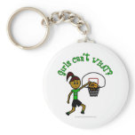 Dark Green Girls Basketball Key Chain
