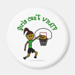 Dark Green Girls Basketball Magnet