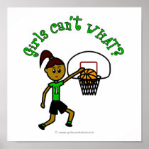 Dark Green Girls Basketball posters
