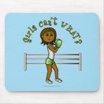 Dark Green Girls Boxing Mouse Pad