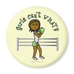 Dark Green Girls Boxing Refrigerator Magnet