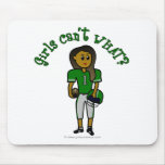 Dark Green Girls Football Mousepads