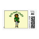 Dark Green Girls Football Stamps