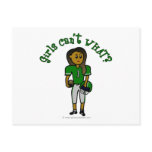 Dark Green Girls Football Postcards