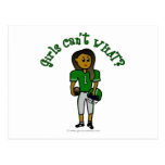 Dark Green Girls Football Postcards