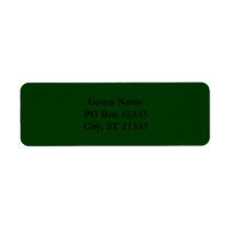 Dark Green Return Address Label