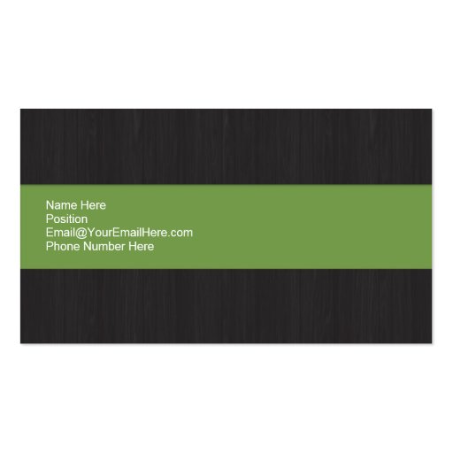 Dark & Green Professional Business Card (back side)