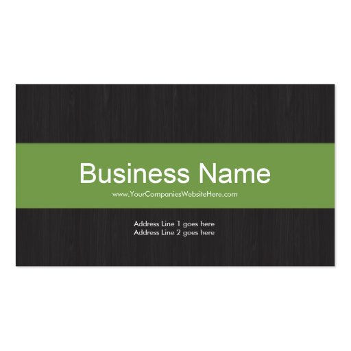 Dark & Green Professional Business Card (front side)