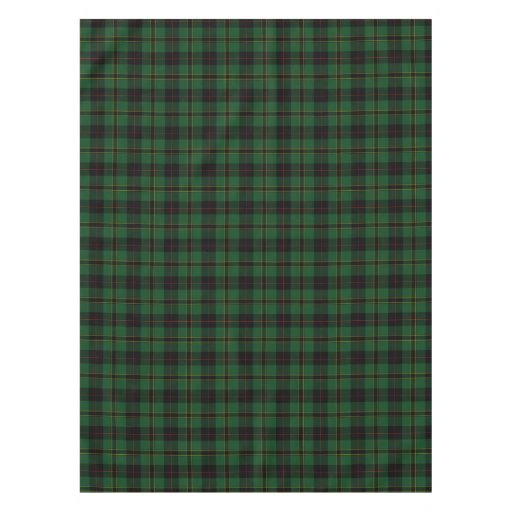 Dark Green Scottish Clan Plaid Tartan Tablecloth Zazzle