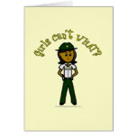 Dark Green Sheriff Girl Card