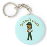 Dark Green Sheriff Girl Key Chain