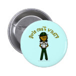Dark Green Sheriff Girl Pin