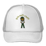 Dark Green Sheriff Girl Trucker Hat