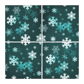 Dark Green Snowflakes