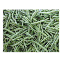 Dark Green String Beans Postcards