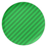 Dark Green Stripe Pattern. Plate