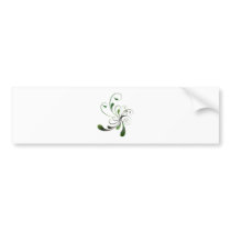 Dark Green Swirls bumper stickers