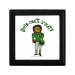 Dark Green Womens Football Trinket Boxes