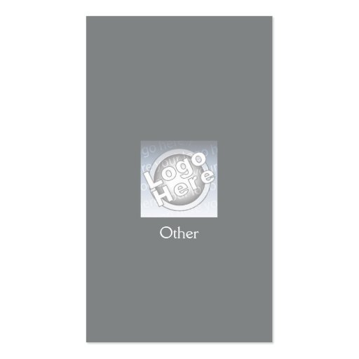 Dark Grey Plain Vertical - Business Business Card Templates (back side)