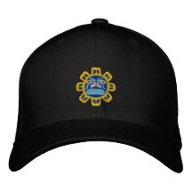 Dark Haida Sun Embroidered Hat