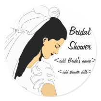 Dark Haired Bride stickers by ExclusivelyWeddings Dark Haired Bride stickers