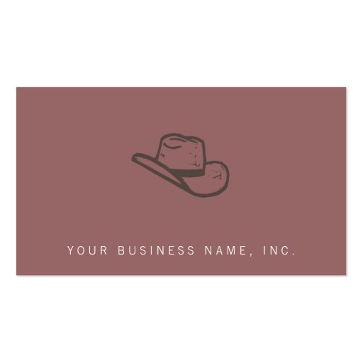 Dark Hat Letterpress Style Business Card Template (front side)