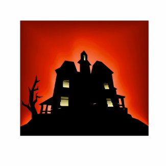 Dark Haunted House Tote Bag bag