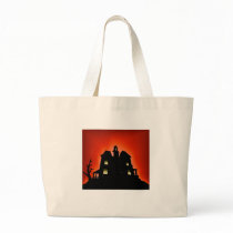 Dark Haunted House Tote Bag by halloweentreats Dark Haunted House Tote Bag