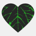 Dark Heart Leaf Stickers