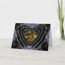 Dark Heart Valentine Romance Love Card