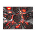 Dark Hearts Abstract Postcard