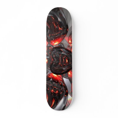 Dark Hearts Abstract Skateboard by alexanderbutler