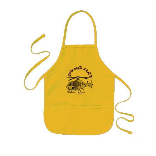 Dark Helicopter Pilot Girl Apron