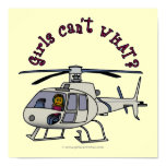 Dark Helicopter Pilot Girl Poster