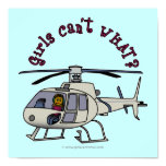 Dark Helicopter Pilot Girl Print