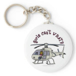 Dark Helicopter Pilot Key Chains