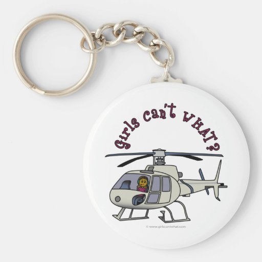 Dark Helicopter Pilot Key Chains