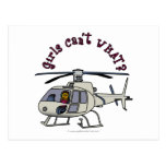 Dark Helicopter Pilot Postcard